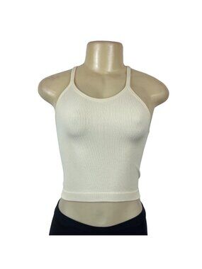 Adodos Womens Ribbed Knit Tank Top White Sz XS/S